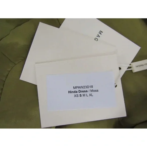 NWT Magali Pascal Hinda Silk Blend short sleeve belted flowy summer midi Dress - Picture 8 of 8